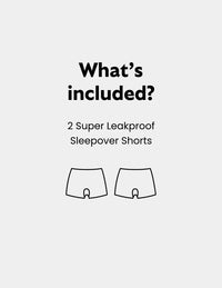 Super Leakproof® Sleepover Short 2-Pack