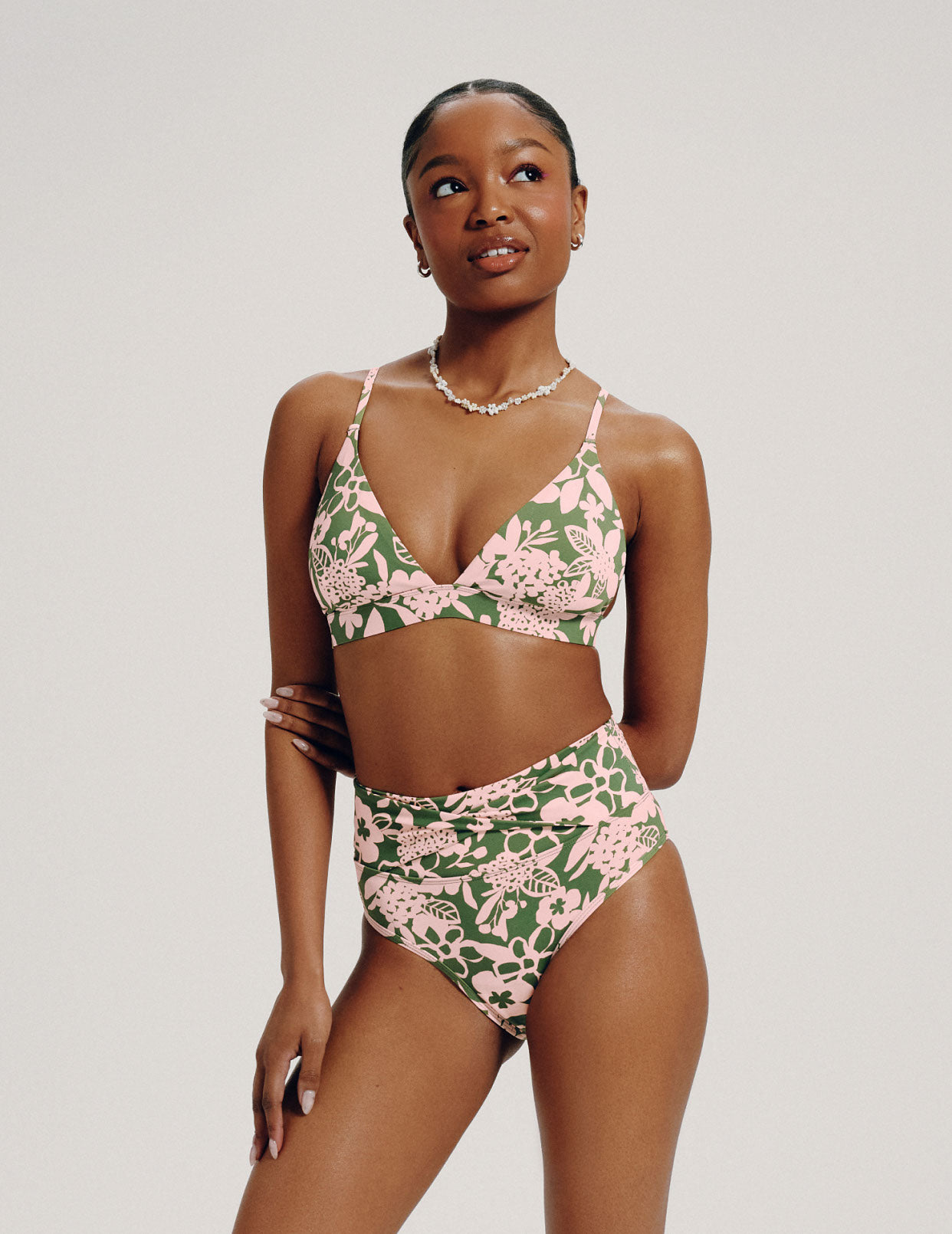 Swimwear Lantana High Rise Bikini Mpikini Psilomeso Me Plekto Sxedio main image 1